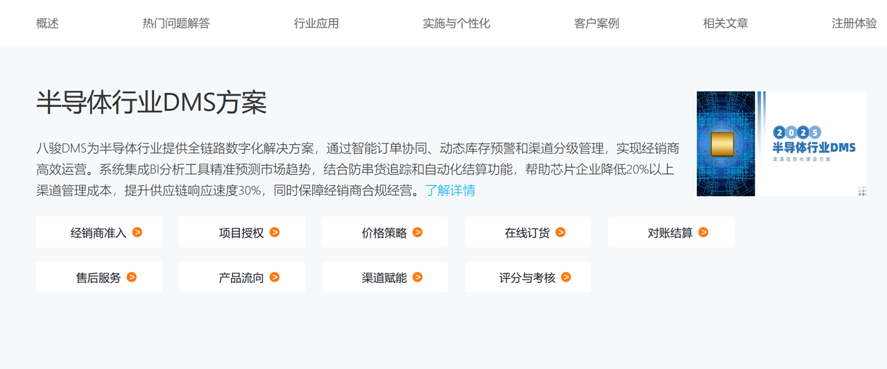 半導(dao)體(ti)行業DMS 半導(dao)體(ti)行業DMS