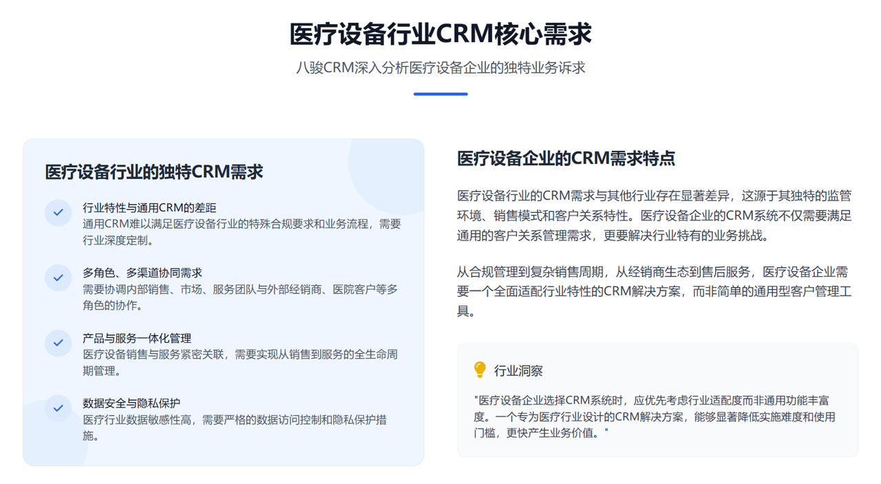 醫(yī)療設(shè)備(bei)行業CRM核心需求 醫(yī)療設(shè)備(bei)行業CRM核心需求